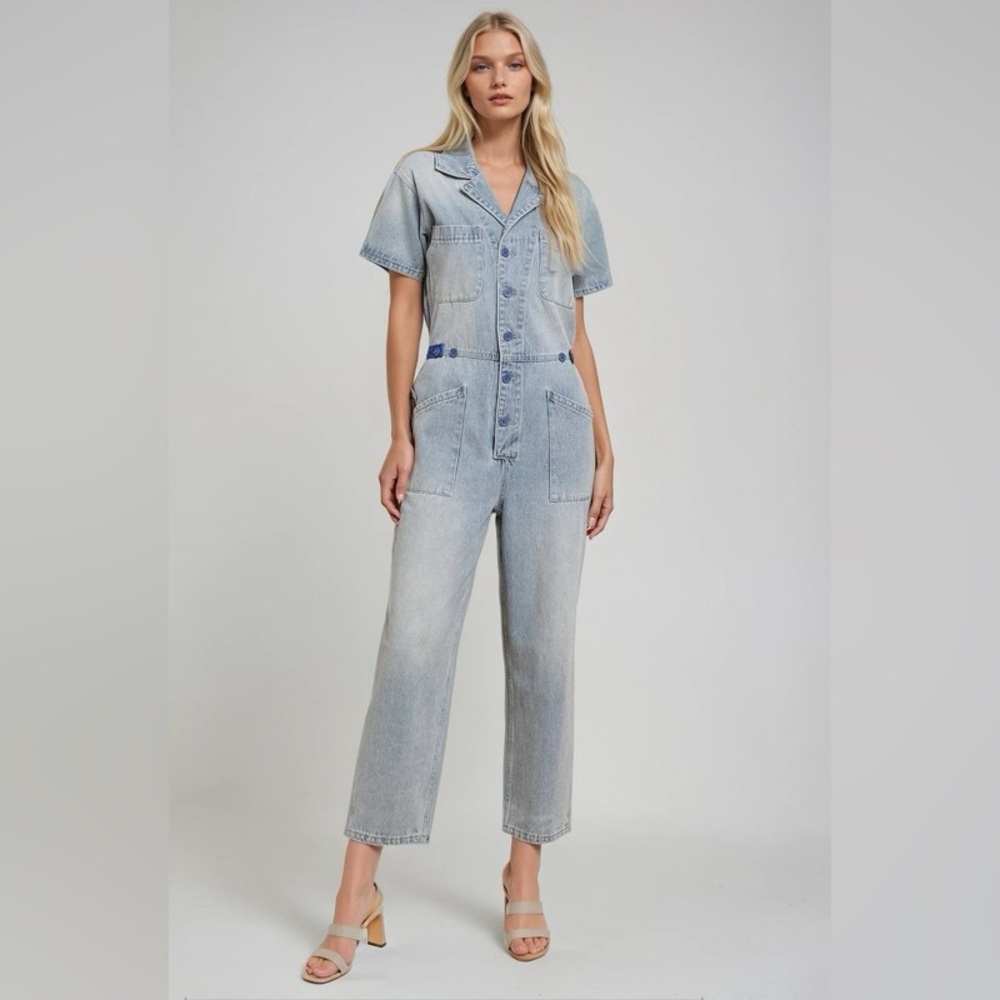 NEW! DENIM UTILITY JUMPSUIT